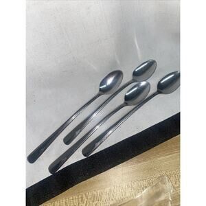 Set Of 4 ONEIDA Valor STAINLESS SOUVENIR Iced Tea Spoon PAN-CANAL
